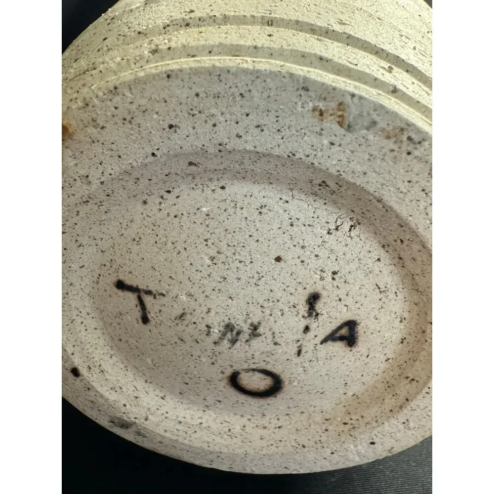 Vintage Tonala Hand Created Sandstone Pottery Bird Vase